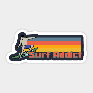 Surf addict Sticker